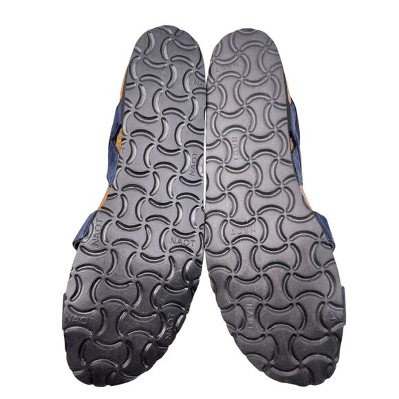 NAOT Women’s Kayla Blue Leather Wedge Sandals Size 40 US 9 - Picture 9 of 11